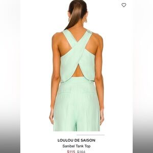 LOULOU DE SAISON Sanibel Tank Top criss cross back size small